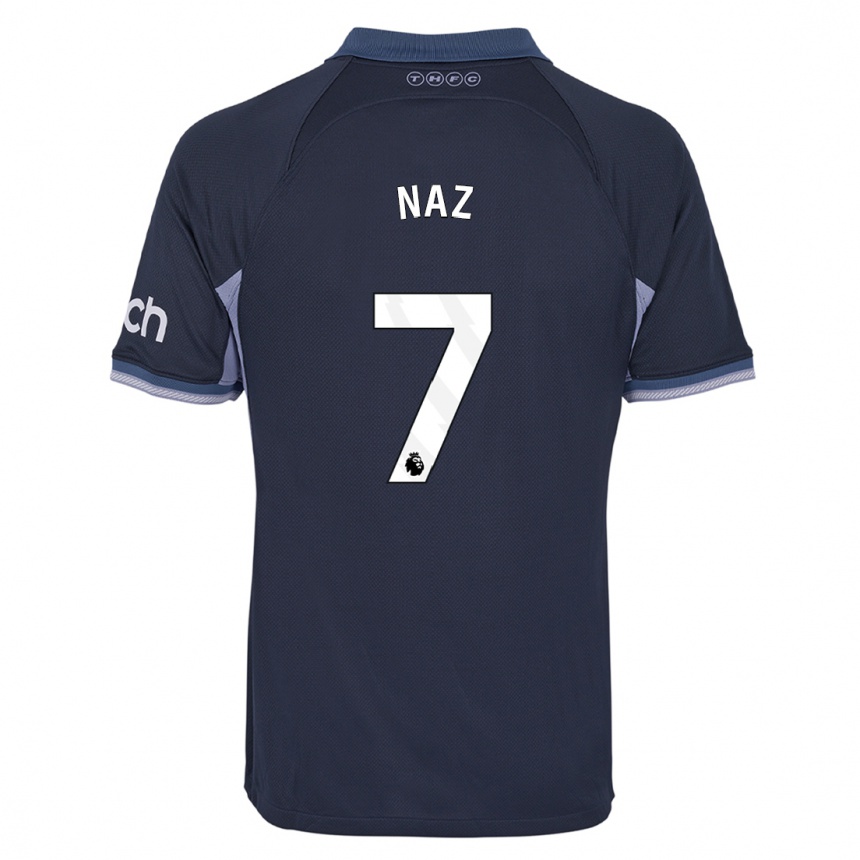 Hombre Fútbol Camiseta Jessica Naz #7 Azul Oscuro 2ª Equipación 2023/24