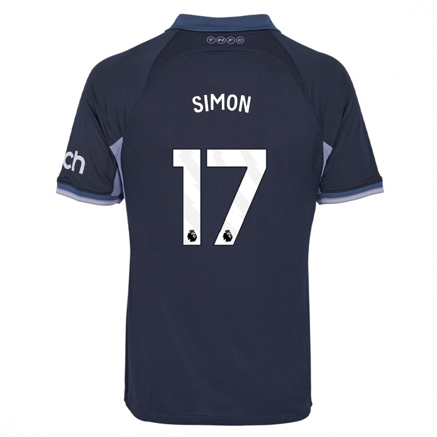 Hombre Fútbol Camiseta Kyah Simon #17 Azul Oscuro 2ª Equipación 2023/24