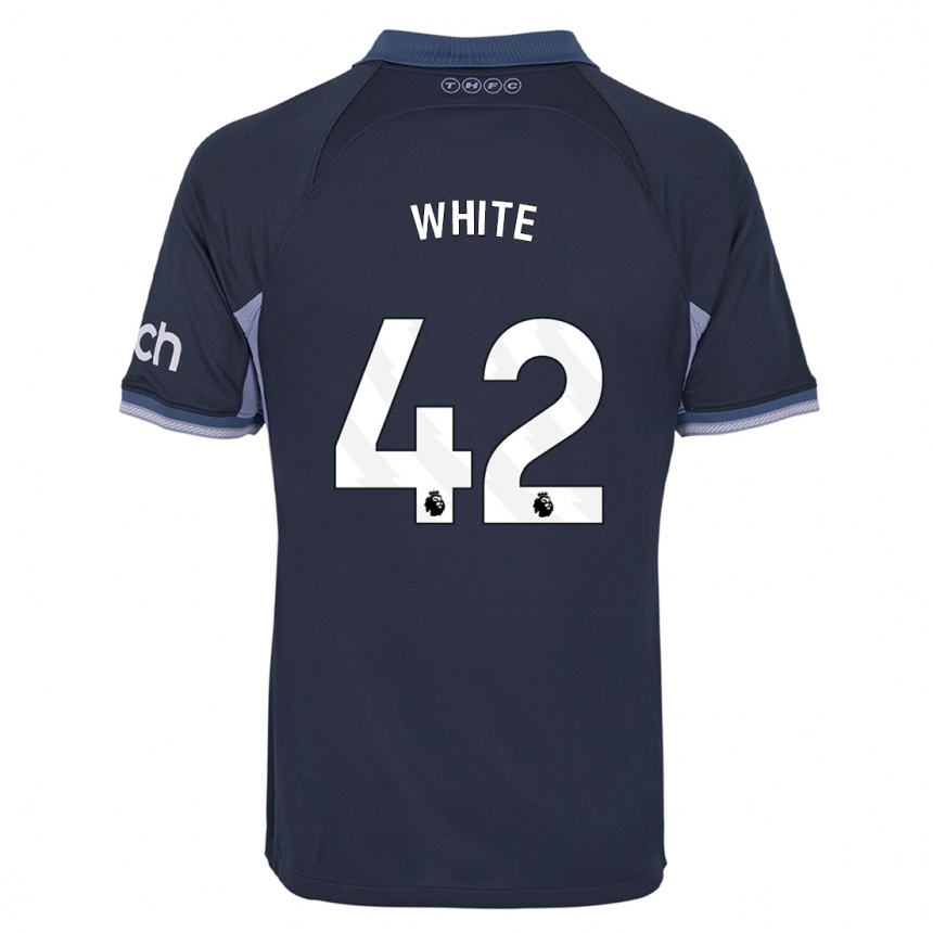 Hombre Fútbol Camiseta Harvey White #42 Azul Oscuro 2ª Equipación 2023/24