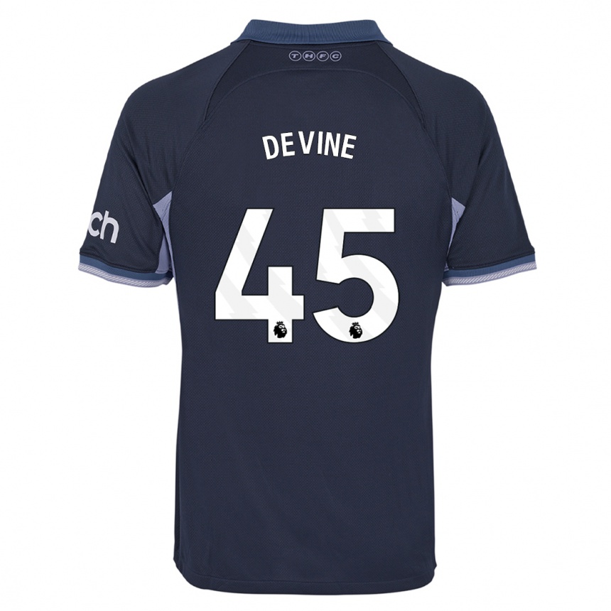 Hombre Fútbol Camiseta Alfie Devine #45 Azul Oscuro 2ª Equipación 2023/24