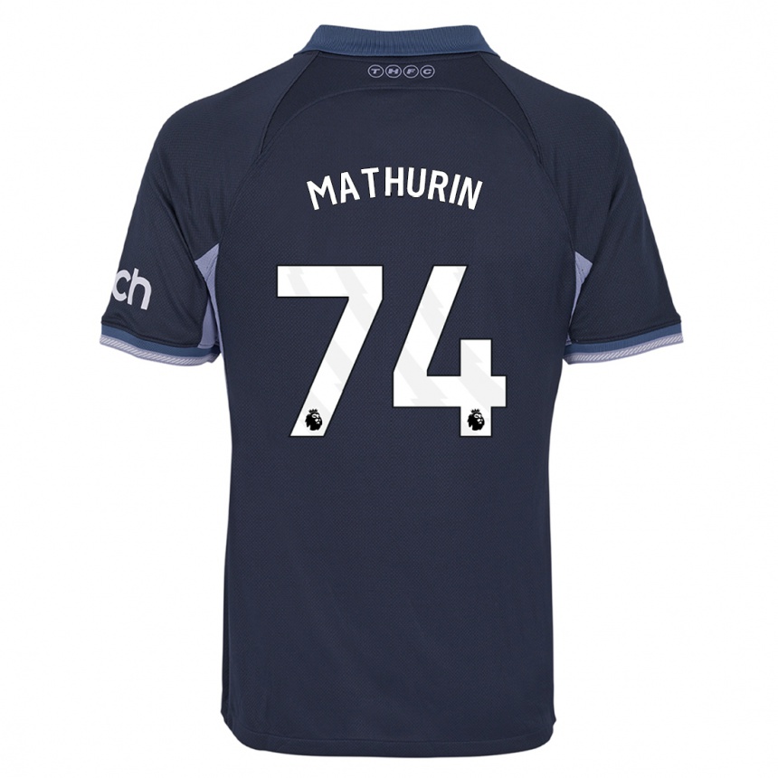 Hombre Fútbol Camiseta Roshaun Mathurin #74 Azul Oscuro 2ª Equipación 2023/24