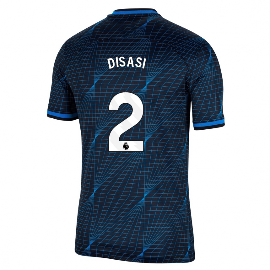 Hombre Fútbol Camiseta Axel Disasi #2 Azul Oscuro 2ª Equipación 2023/24