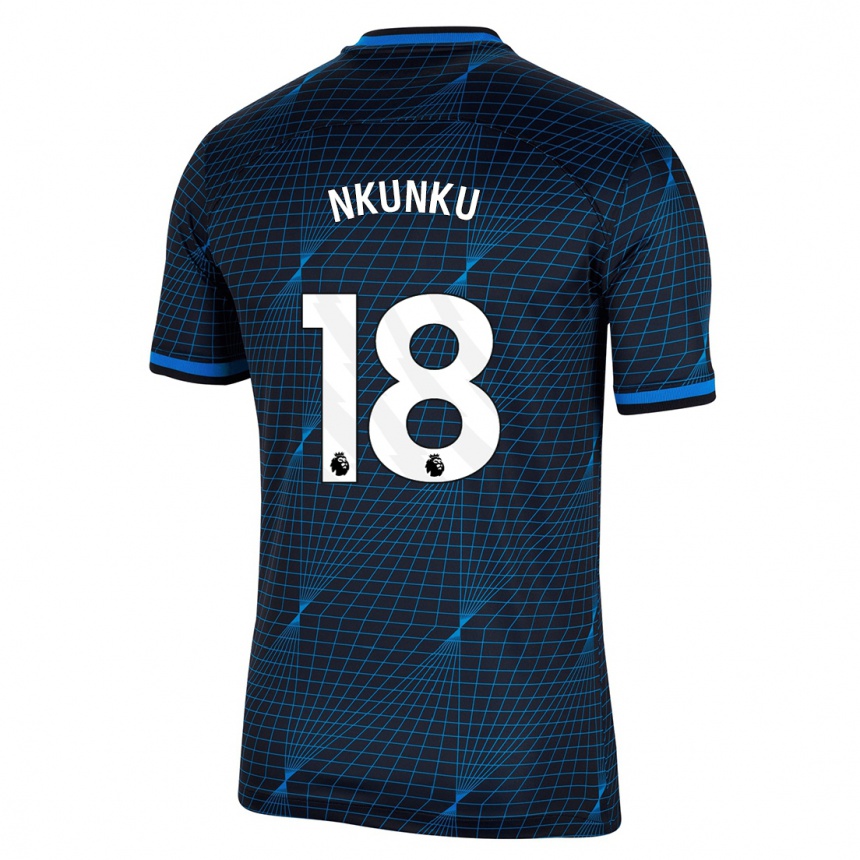 Hombre Fútbol Camiseta Christopher Nkunku #18 Azul Oscuro 2ª Equipación 2023/24