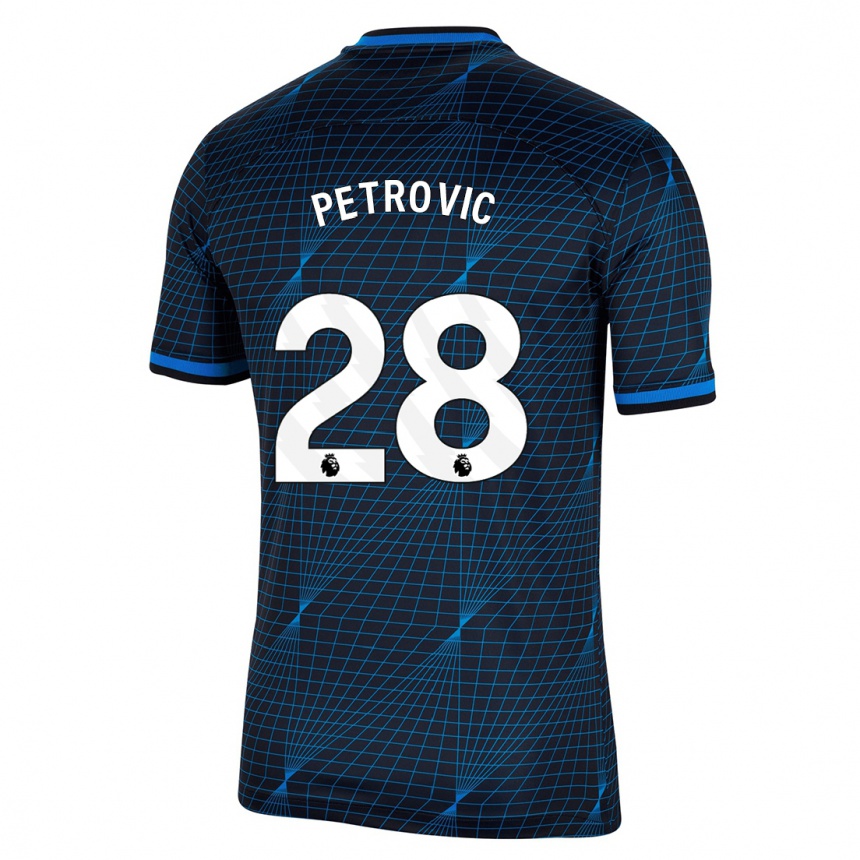 Hombre Fútbol Camiseta Djordje Petrovic #28 Azul Oscuro 2ª Equipación 2023/24