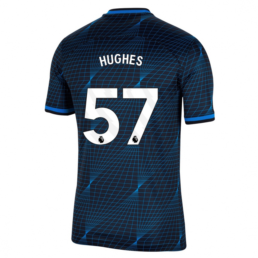 Hombre Fútbol Camiseta Brodi Hughes #57 Azul Oscuro 2ª Equipación 2023/24