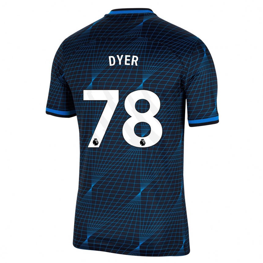 Hombre Fútbol Camiseta Kiano Dyer #78 Azul Oscuro 2ª Equipación 2023/24