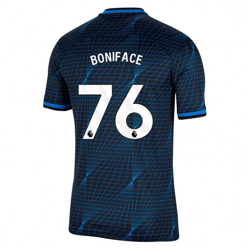 Hombre Fútbol Camiseta Somto Boniface #76 Azul Oscuro 2ª Equipación 2023/24