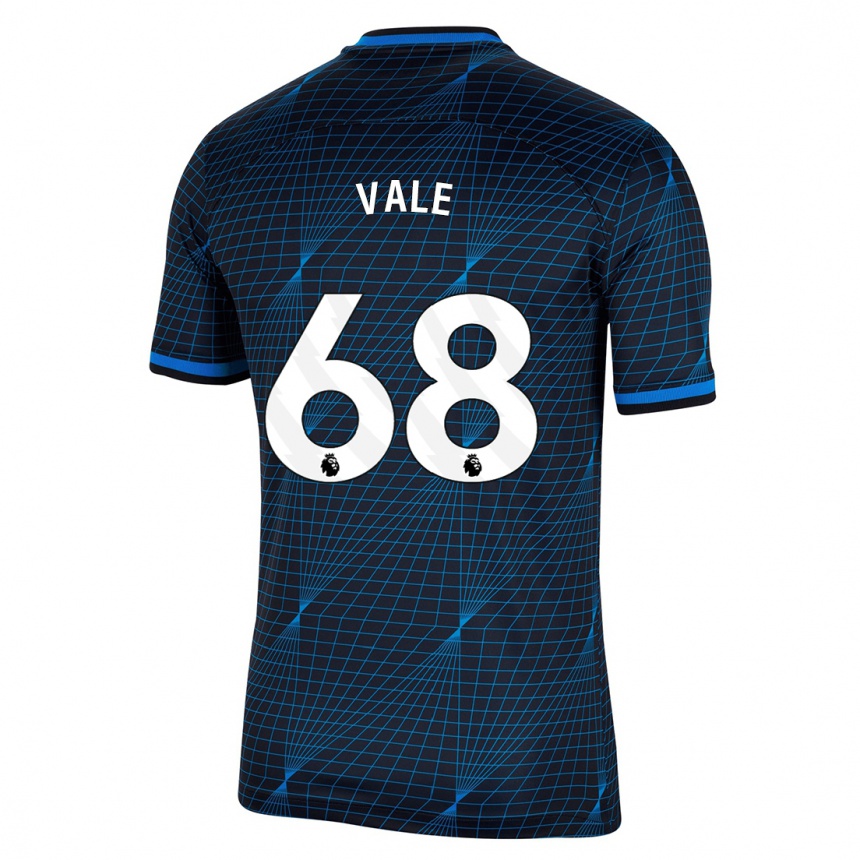 Hombre Fútbol Camiseta Harvey Vale #68 Azul Oscuro 2ª Equipación 2023/24