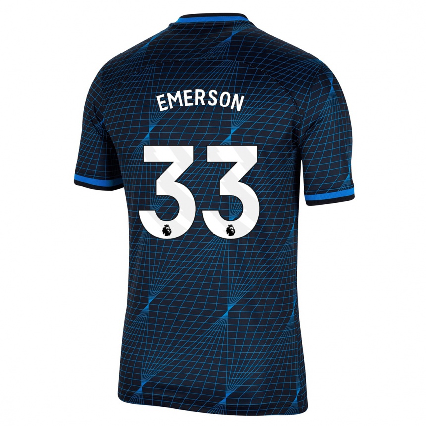 Hombre Fútbol Camiseta Emerson #33 Azul Oscuro 2ª Equipación 2023/24