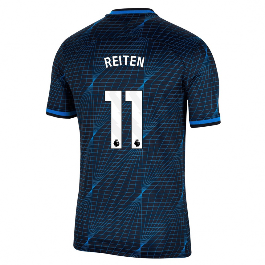 Hombre Fútbol Camiseta Guro Reiten #11 Azul Oscuro 2ª Equipación 2023/24