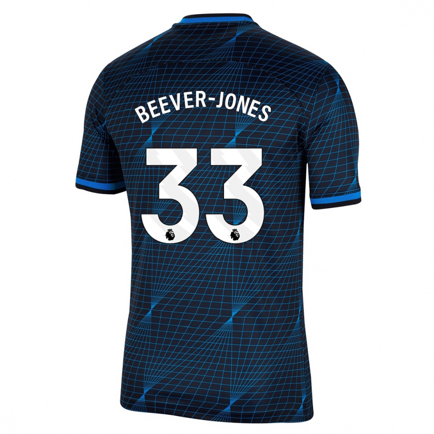 Hombre Fútbol Camiseta Aggie Beever-Jones #33 Azul Oscuro 2ª Equipación 2023/24