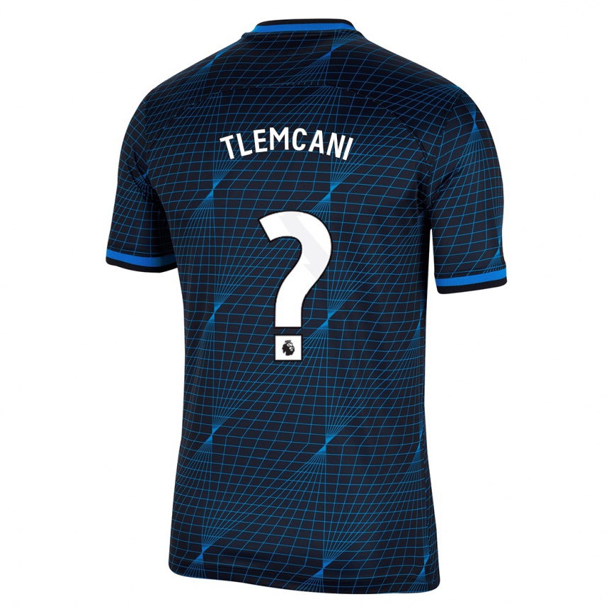 Hombre Fútbol Camiseta Sami Tlemcani #0 Azul Oscuro 2ª Equipación 2023/24