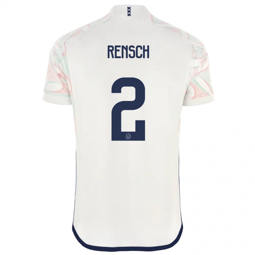 Hombre Fútbol Camiseta Devyne Rensch #2 Blanco 2ª Equipación 2023/24