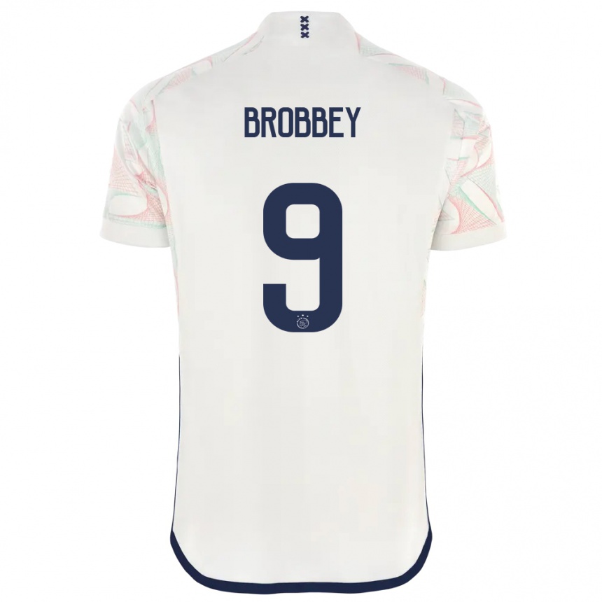 Hombre Fútbol Camiseta Brian Brobbey #9 Blanco 2ª Equipación 2023/24