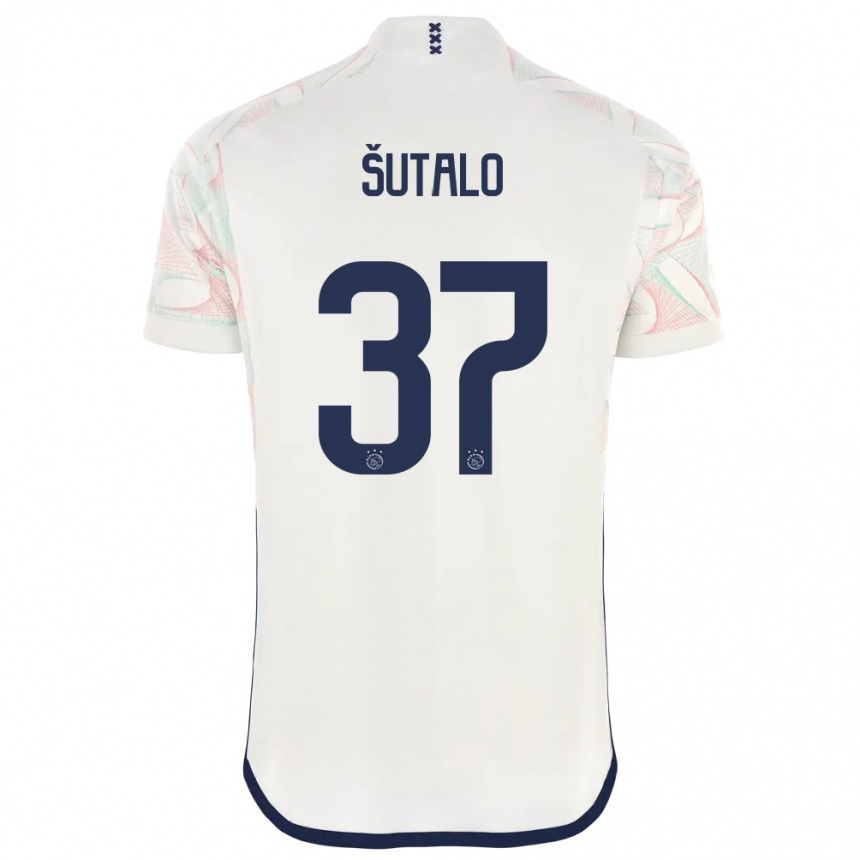 Hombre Fútbol Camiseta Josip Sutalo #37 Blanco 2ª Equipación 2023/24