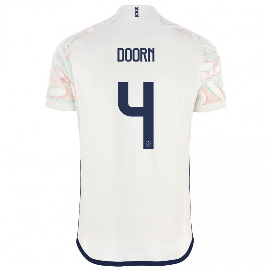 Hombre Fútbol Camiseta Lisa Doorn #4 Blanco 2ª Equipación 2023/24