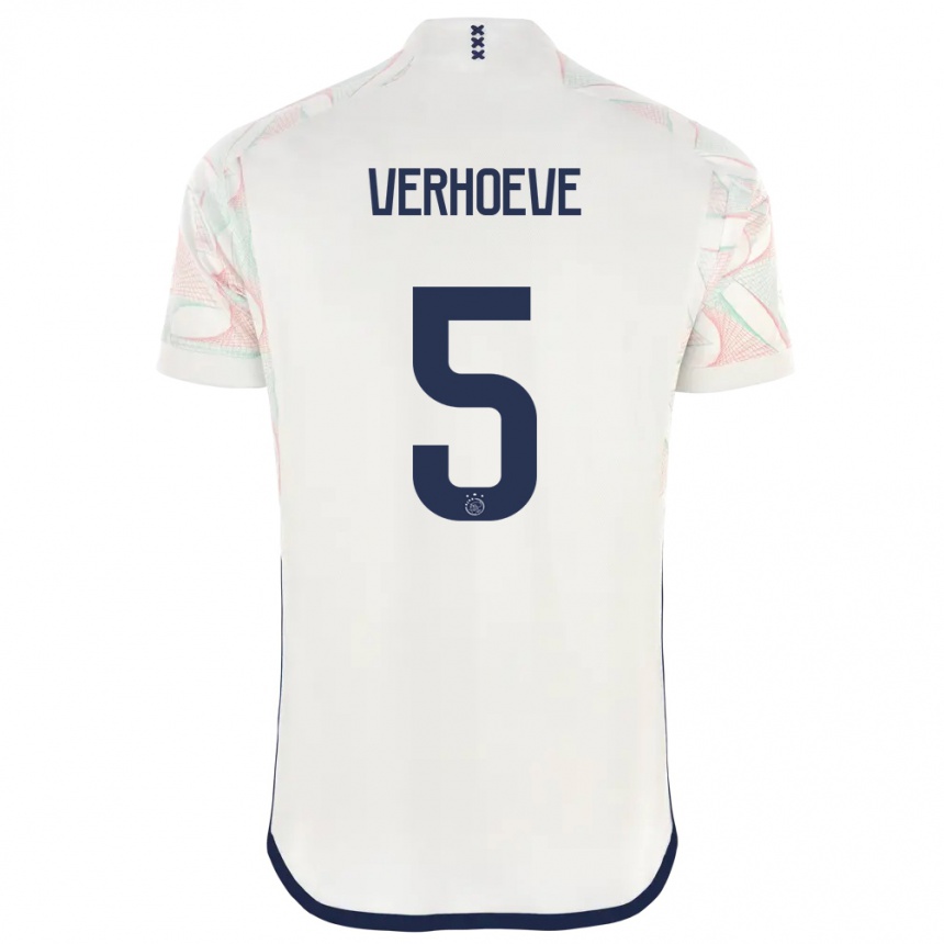 Hombre Fútbol Camiseta Soraya Verhoeve #5 Blanco 2ª Equipación 2023/24