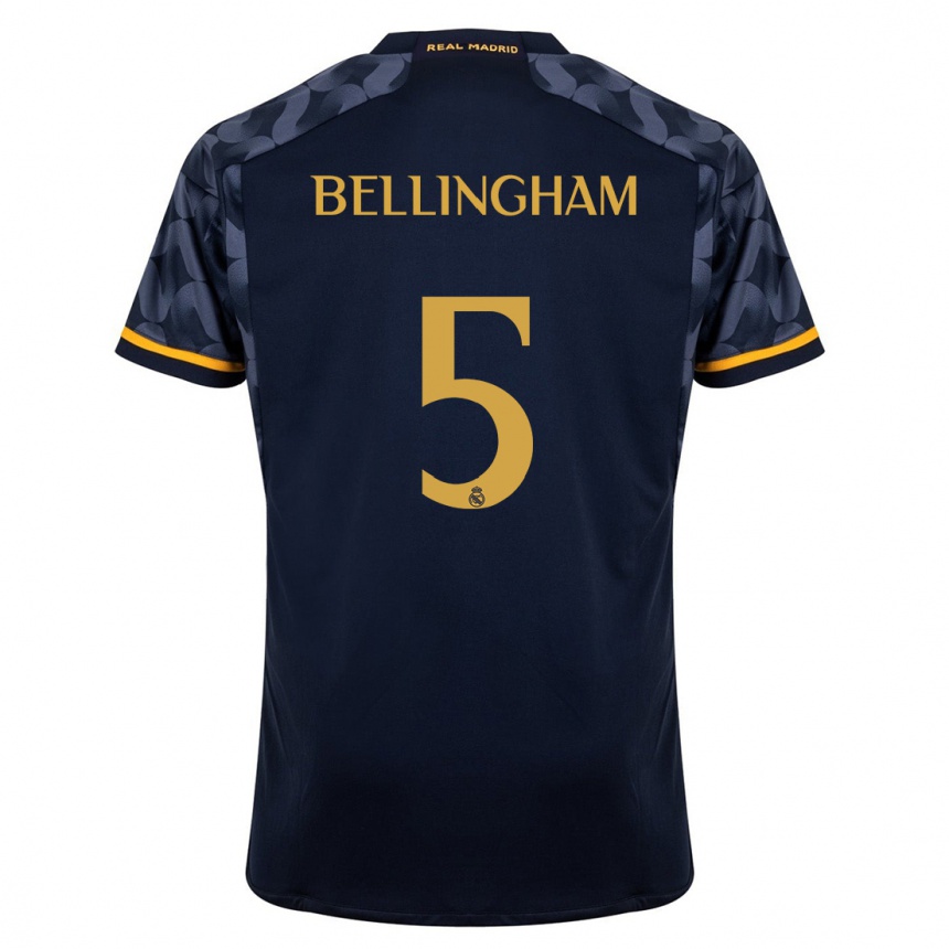 Hombre Fútbol Camiseta Jude Bellingham #5 Azul Oscuro 2ª Equipación 2023/24