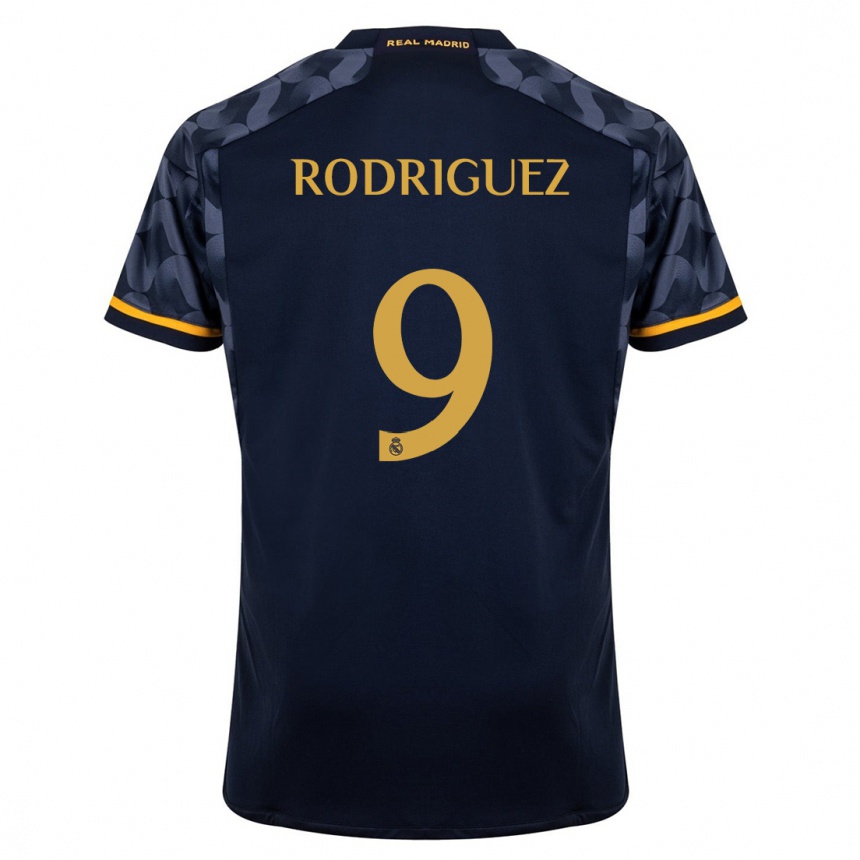 Hombre Fútbol Camiseta Alvaro Rodriguez #9 Azul Oscuro 2ª Equipación 2023/24