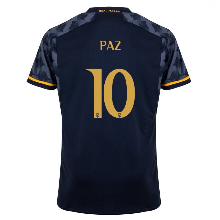 Hombre Fútbol Camiseta Nico Paz #10 Azul Oscuro 2ª Equipación 2023/24