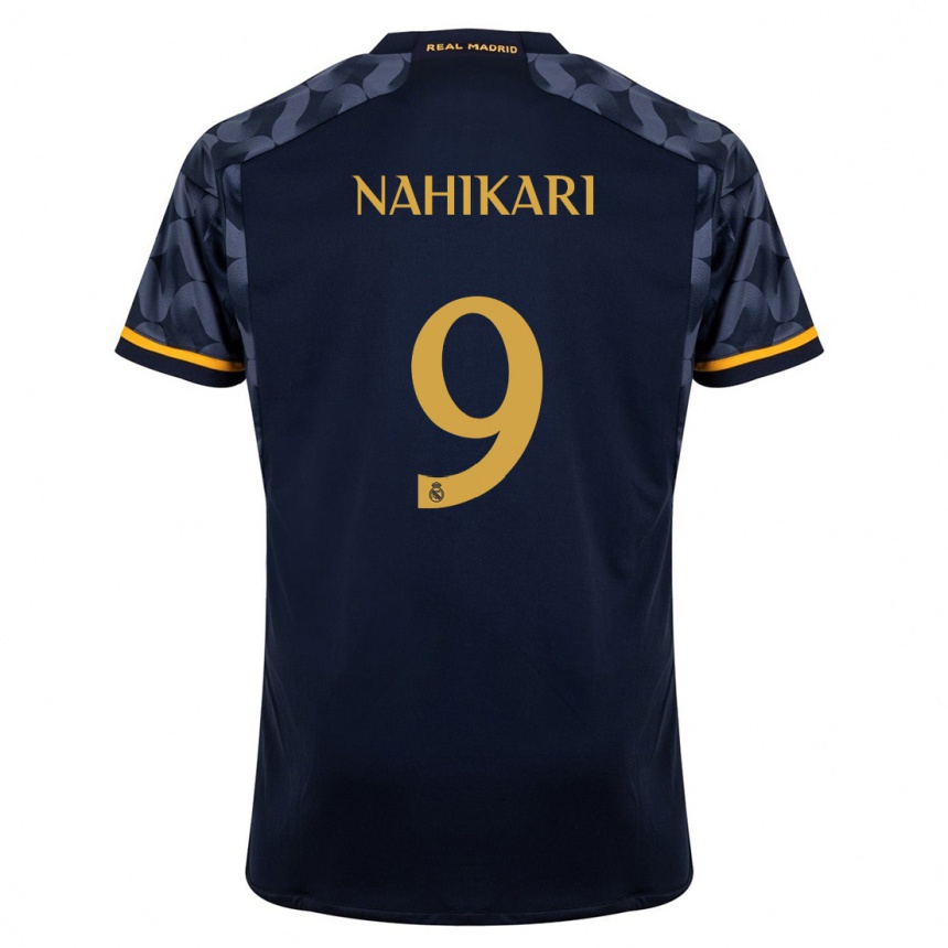 Hombre Fútbol Camiseta Nahikari Garcia #9 Azul Oscuro 2ª Equipación 2023/24