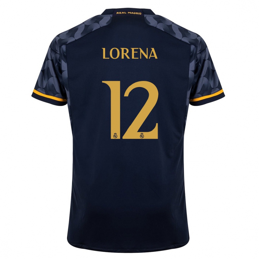 Hombre Fútbol Camiseta Lorena Navarro #12 Azul Oscuro 2ª Equipación 2023/24