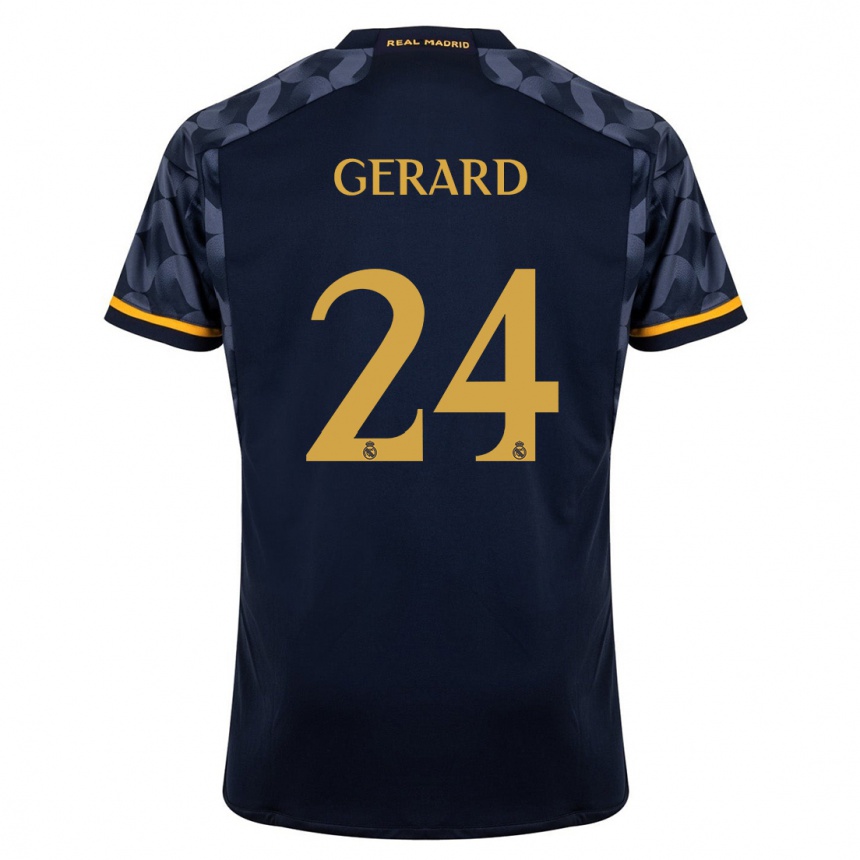 Hombre Fútbol Camiseta Meline Gerard #24 Azul Oscuro 2ª Equipación 2023/24