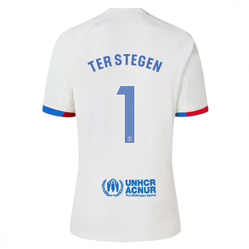 Hombre Fútbol Camiseta Marc-Andre Ter Stegen #1 Blanco 2ª Equipación 2023/24