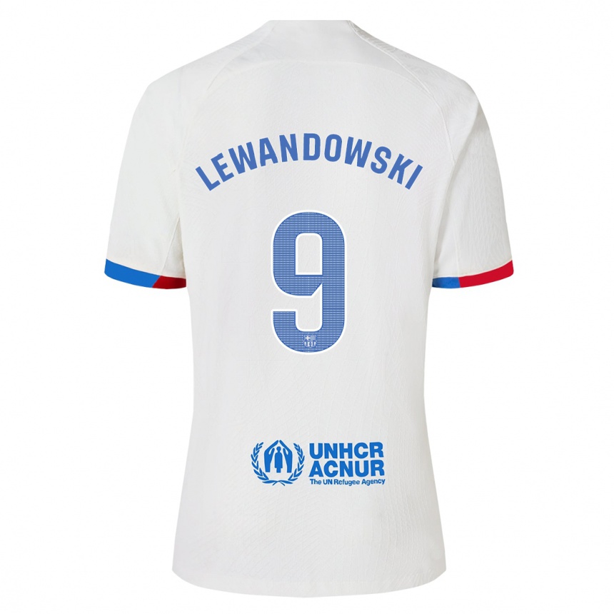 Hombre Fútbol Camiseta Robert Lewandowski #9 Blanco 2ª Equipación 2023/24