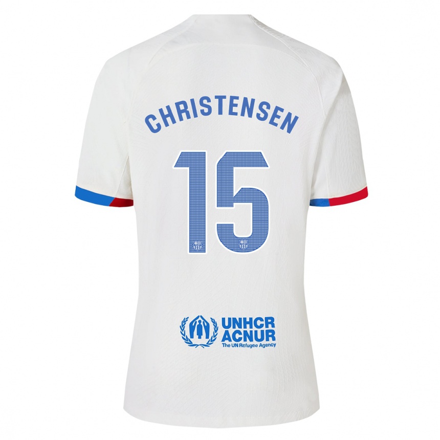 Hombre Fútbol Camiseta Andreas Christensen #15 Blanco 2ª Equipación 2023/24