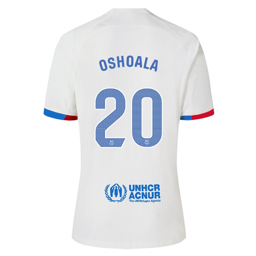 Hombre Fútbol Camiseta Asisat Oshoala #20 Blanco 2ª Equipación 2023/24