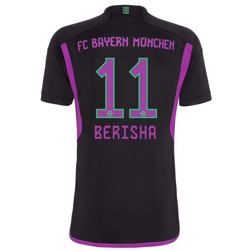 Hombre Fútbol Camiseta Dion Berisha #11 Negro 2ª Equipación 2023/24