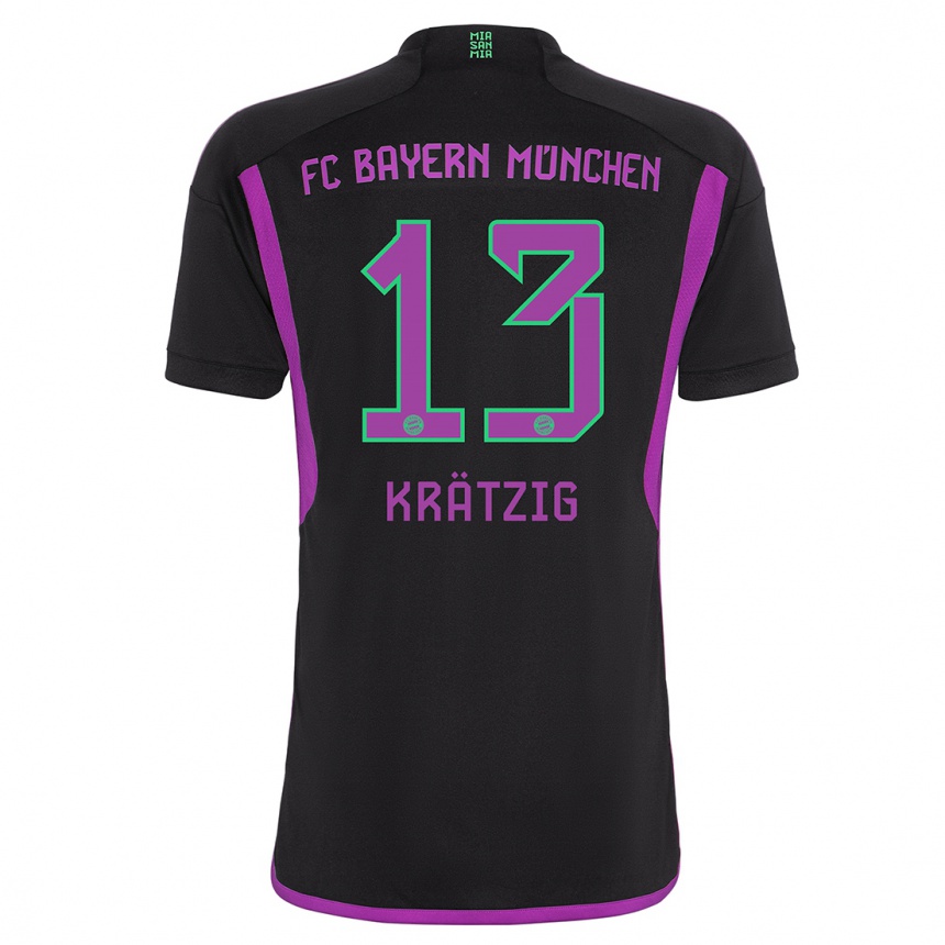 Hombre Fútbol Camiseta Frans Krätzig #13 Negro 2ª Equipación 2023/24