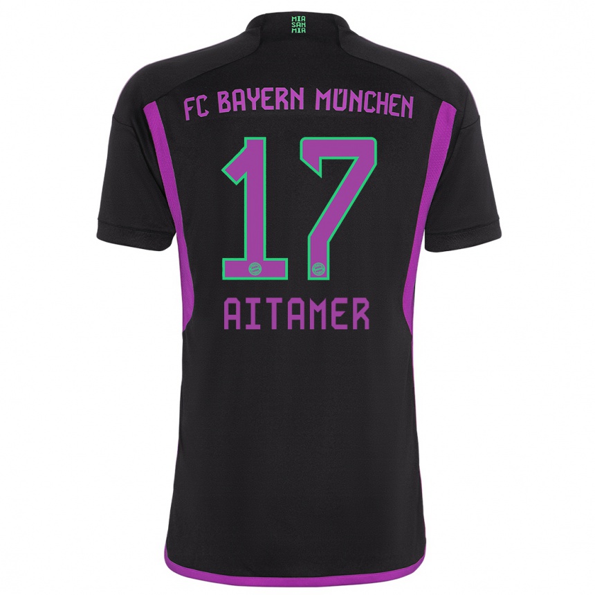 Hombre Fútbol Camiseta Younes Aitamer #17 Negro 2ª Equipación 2023/24