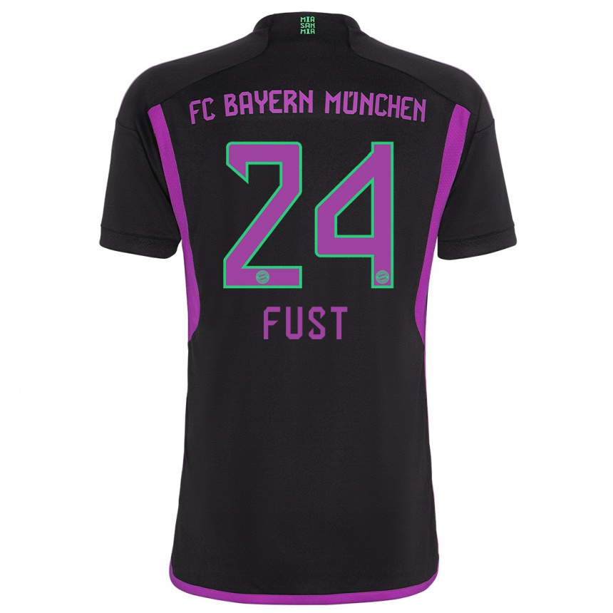 Hombre Fútbol Camiseta Leon Fust #24 Negro 2ª Equipación 2023/24