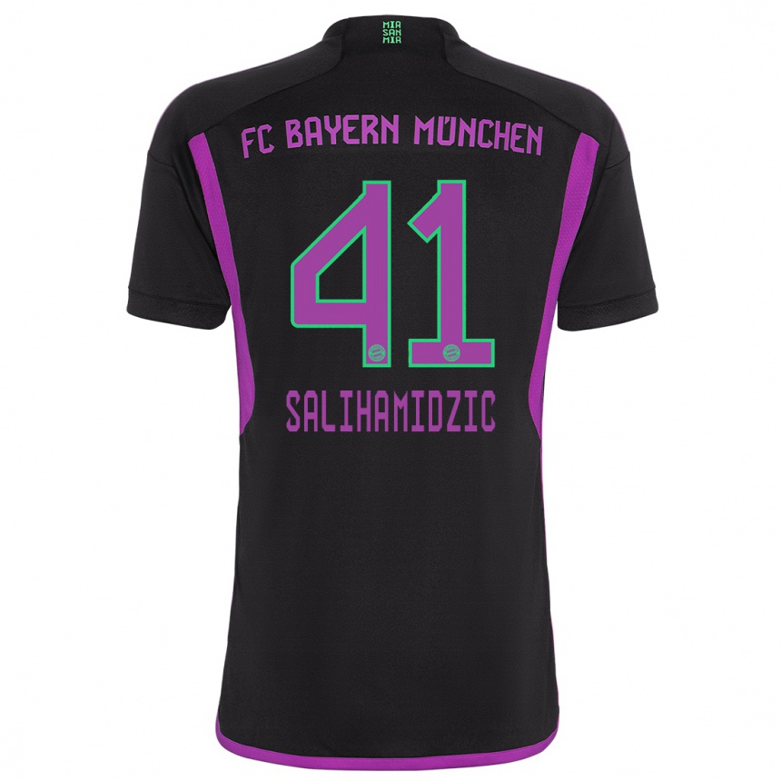 Hombre Fútbol Camiseta Nick Salihamidzic #41 Negro 2ª Equipación 2023/24