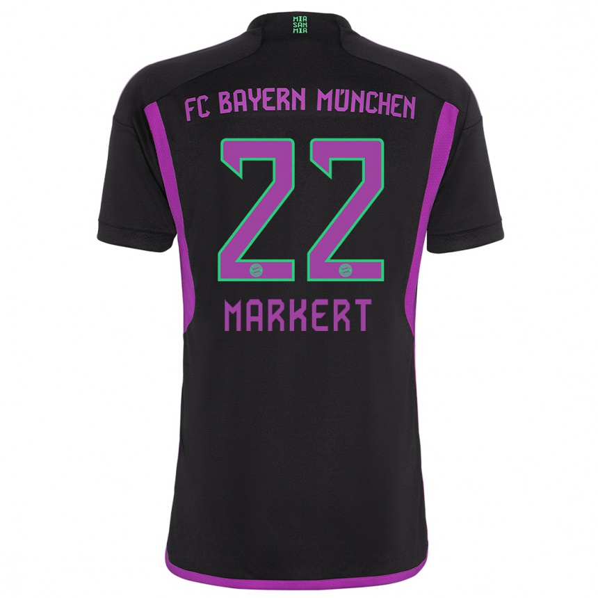 Hombre Fútbol Camiseta Leon Markert #22 Negro 2ª Equipación 2023/24