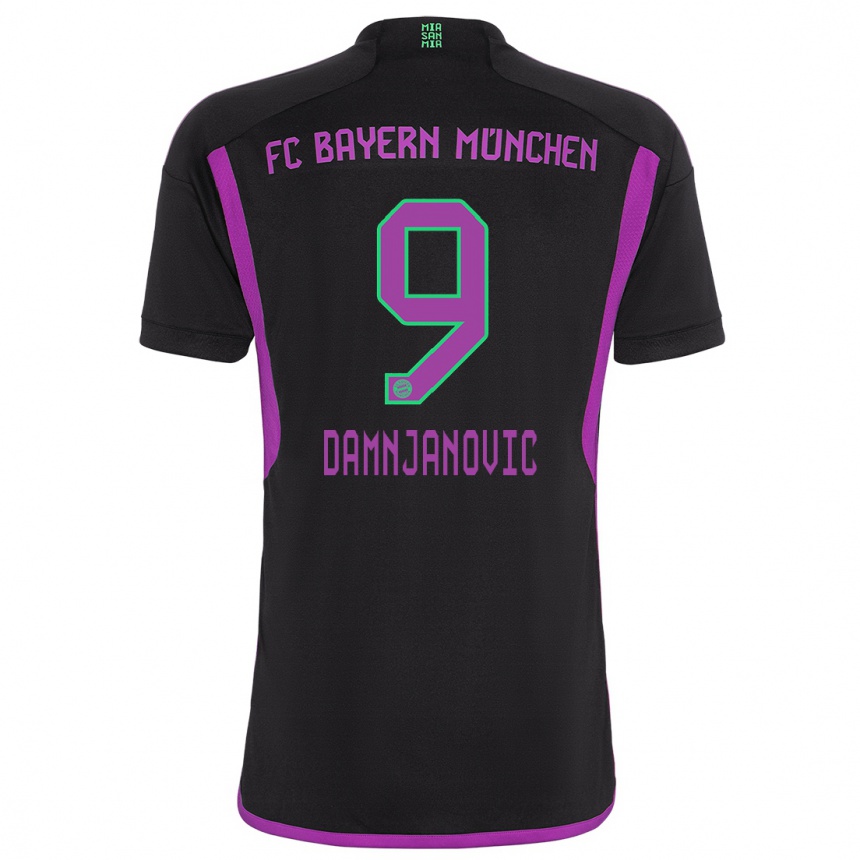 Hombre Fútbol Camiseta Jovana Damnjanovic #9 Negro 2ª Equipación 2023/24