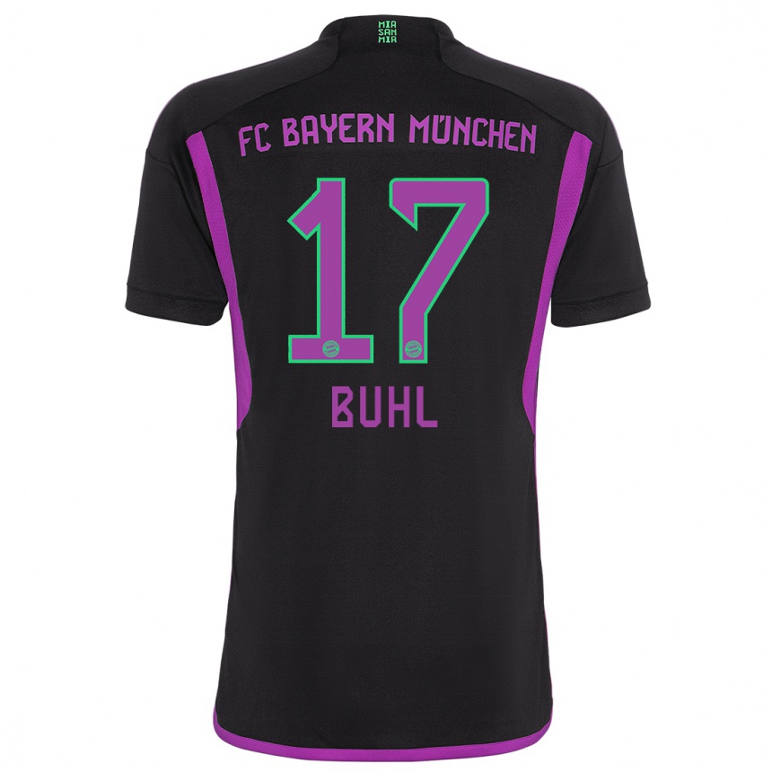 Hombre Fútbol Camiseta Klara Buhl #17 Negro 2ª Equipación 2023/24