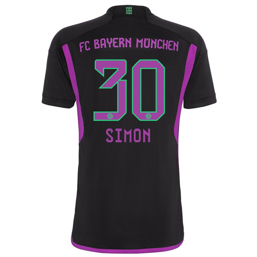 Hombre Fútbol Camiseta Carolin Simon #30 Negro 2ª Equipación 2023/24