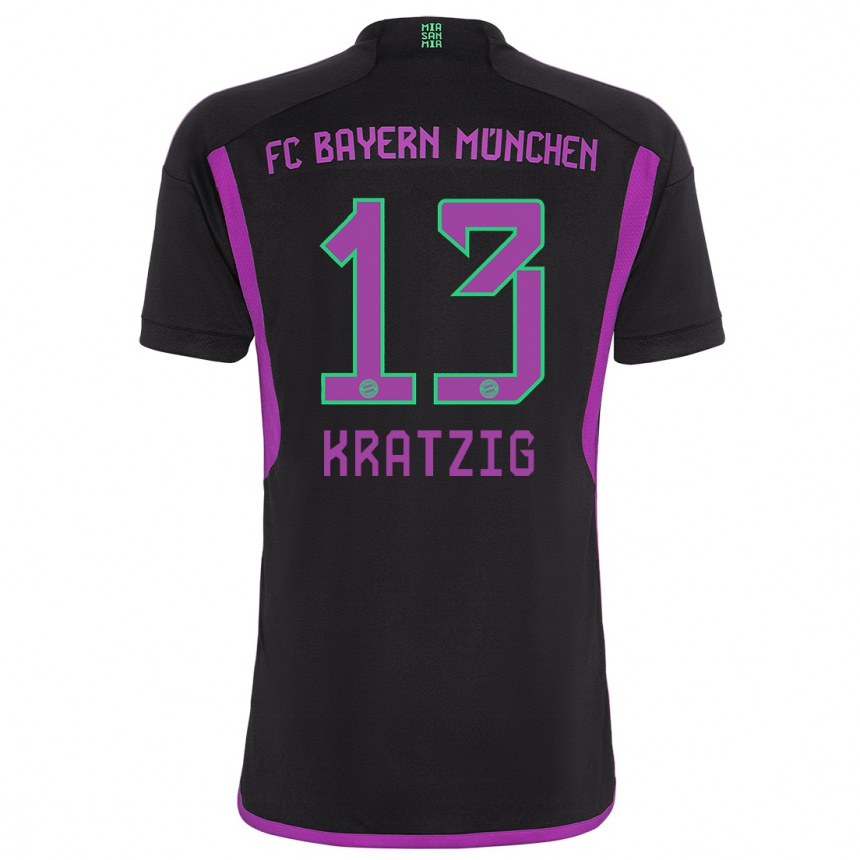 Hombre Fútbol Camiseta Frans Kratzig #13 Negro 2ª Equipación 2023/24