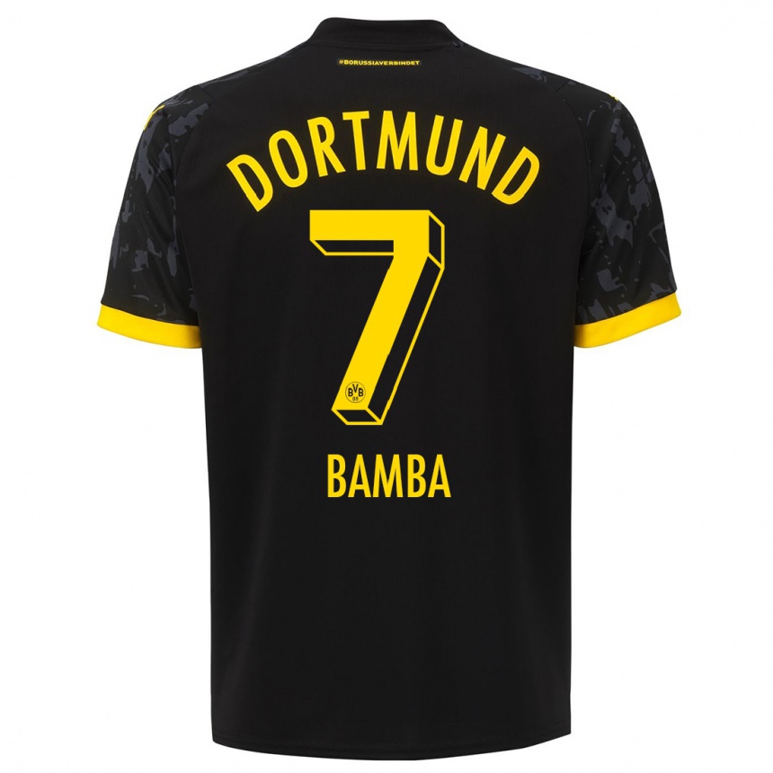 Hombre Fútbol Camiseta Samuel Bamba #7 Negro 2ª Equipación 2023/24