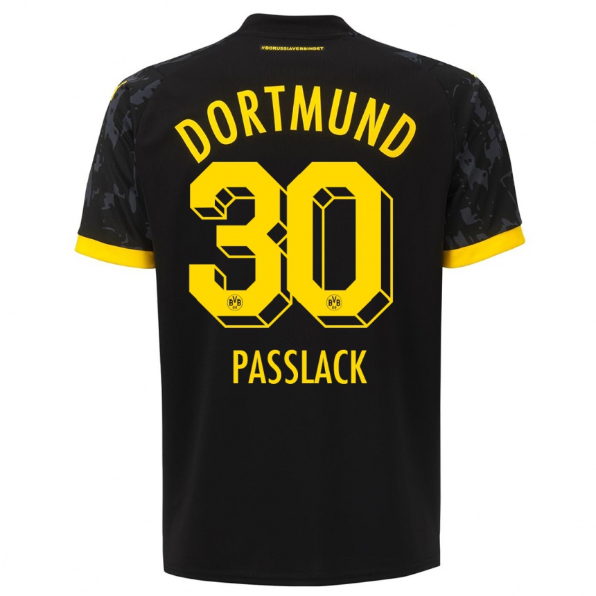 Hombre Fútbol Camiseta Felix Passlack #30 Negro 2ª Equipación 2023/24