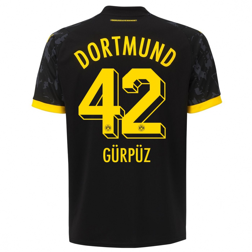 Hombre Fútbol Camiseta Goktan Gurpuz #42 Negro 2ª Equipación 2023/24