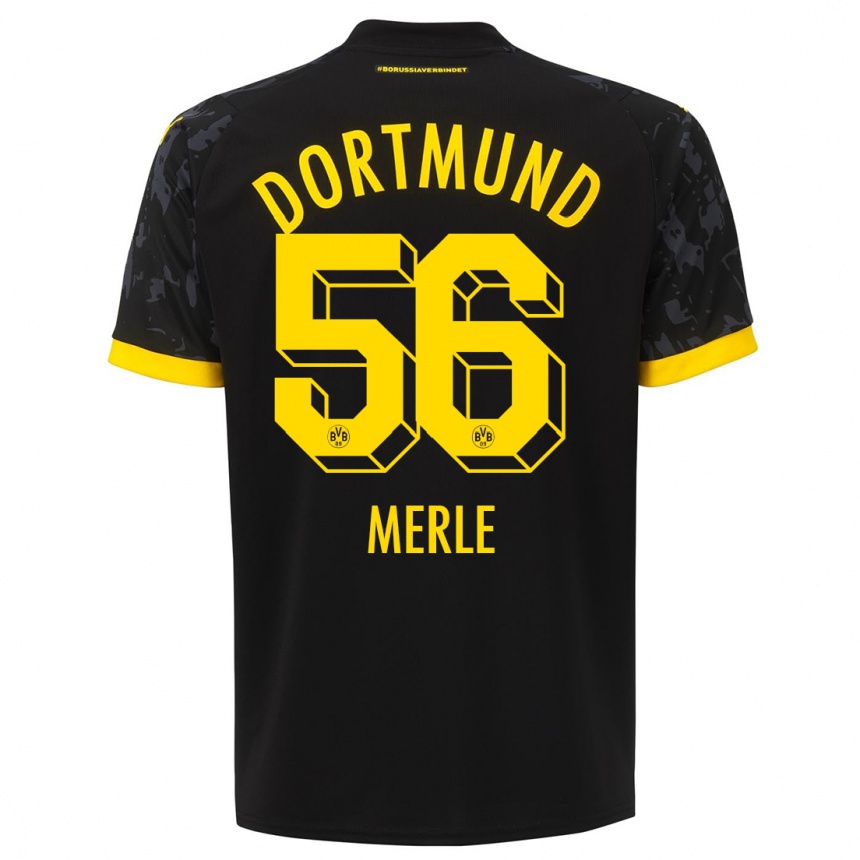 Hombre Fútbol Camiseta Albers Merle #56 Negro 2ª Equipación 2023/24