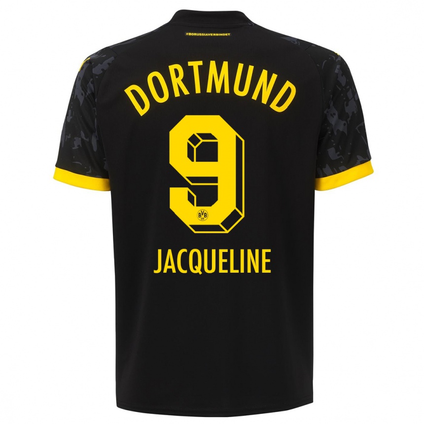 Hombre Fútbol Camiseta Moreno Jacqueline #9 Negro 2ª Equipación 2023/24