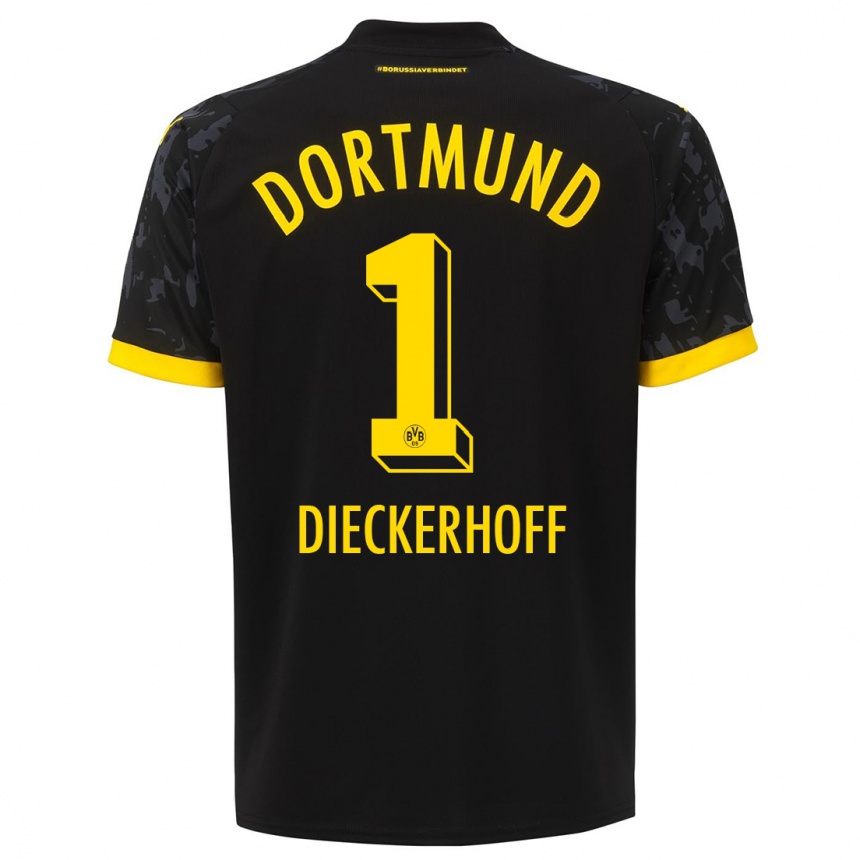 Hombre Fútbol Camiseta Max Dieckerhoff #1 Negro 2ª Equipación 2023/24