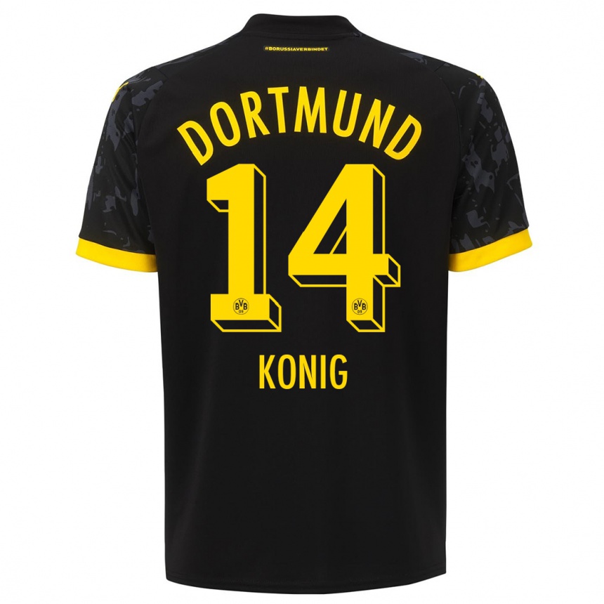 Hombre Fútbol Camiseta Raul Konig #14 Negro 2ª Equipación 2023/24