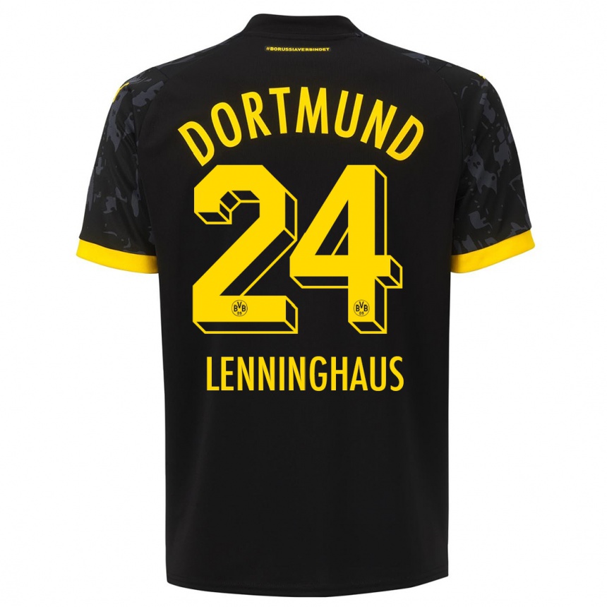 Hombre Fútbol Camiseta Mika Lenninghaus #24 Negro 2ª Equipación 2023/24