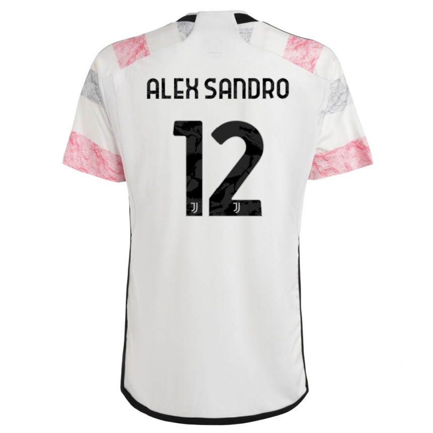 Hombre Fútbol Camiseta Alex Sandro #12 Blanco Rosa 2ª Equipación 2023/24